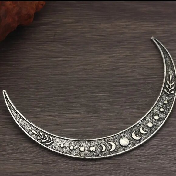 Crescent Moon Hair Fork Viking Goddess - Picture 5 of 6